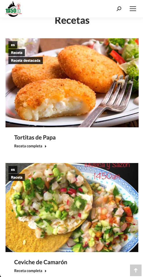 tablet device screenshot of WRLL1450 Radio website design